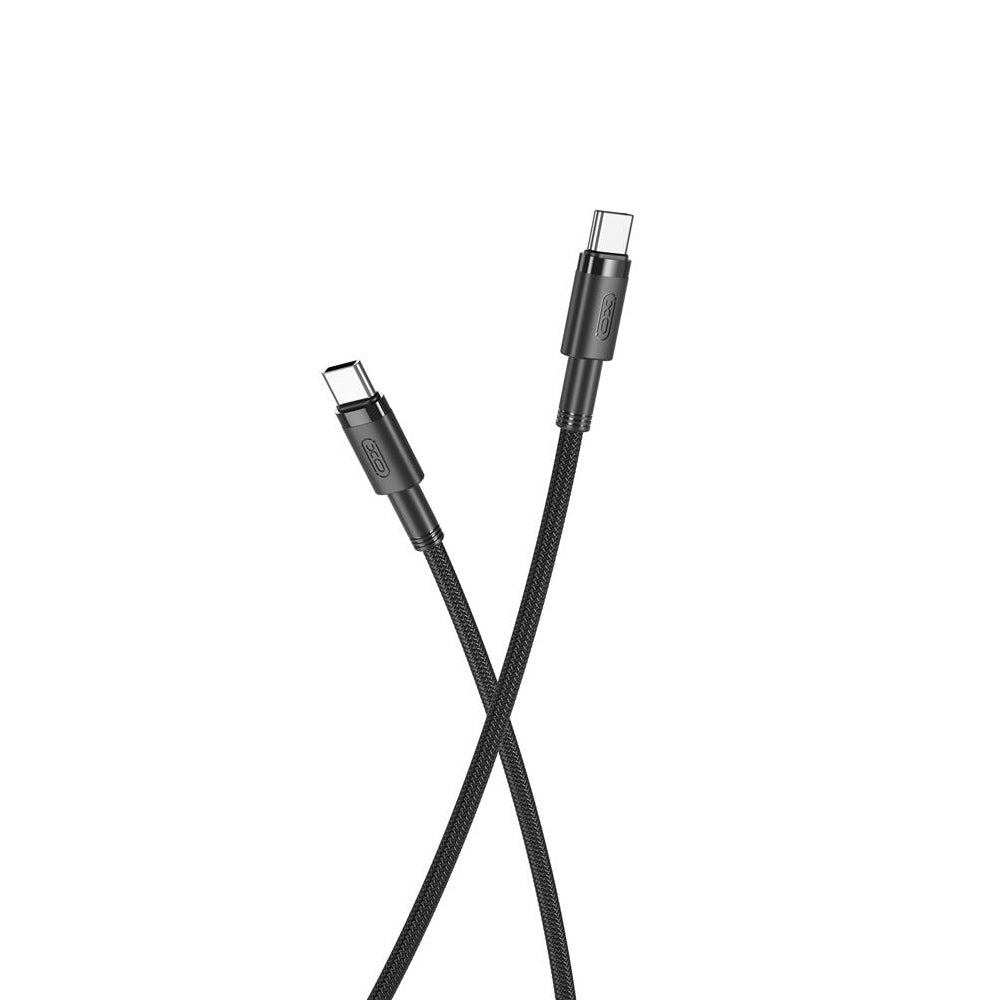 USB-C auf USB-C Kabel - Nylon - 1,5m 100W schwarz Ladekabel & Datenkabel