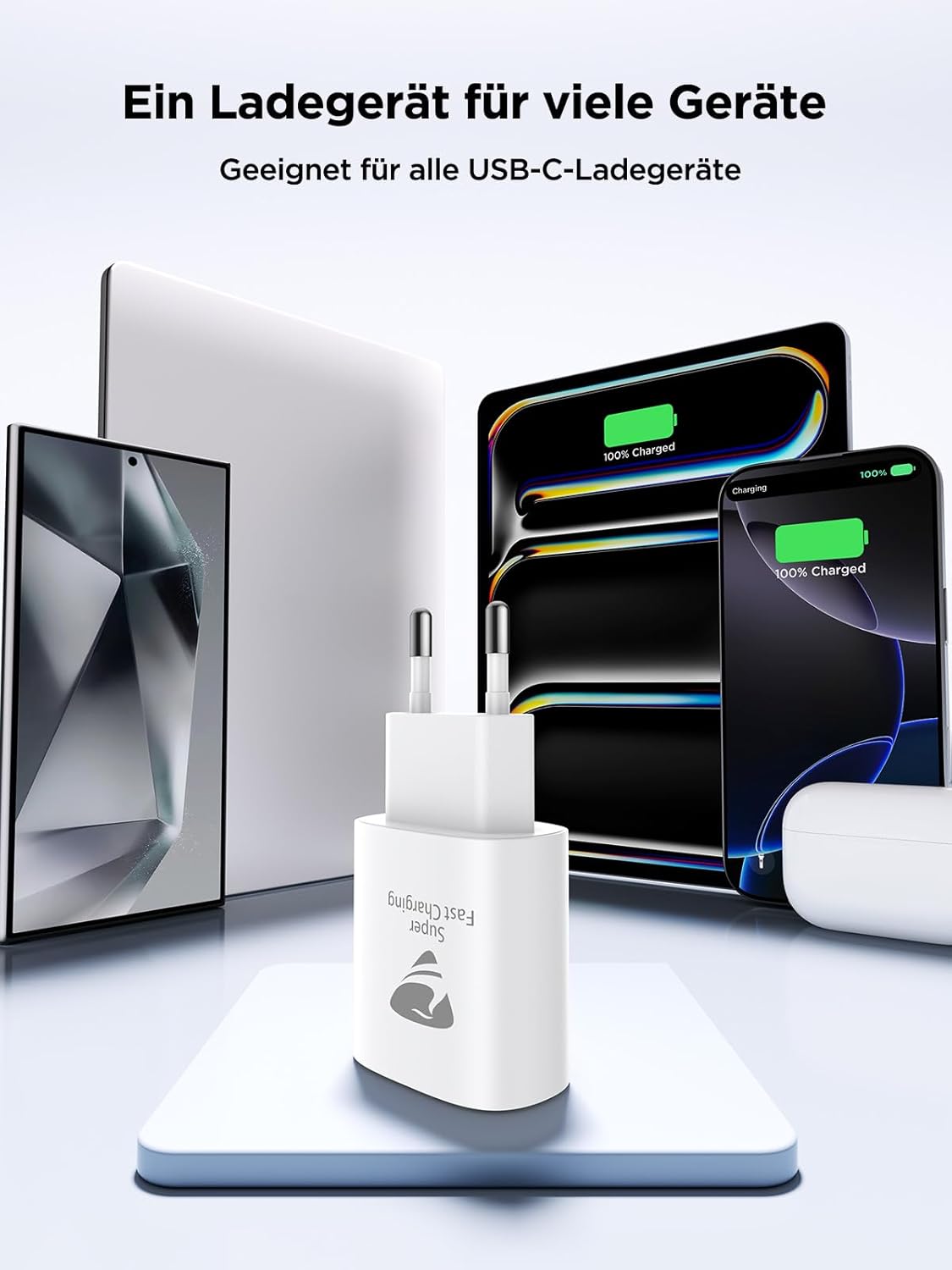 25W USB-C Schnellladegerät mit Power Delivery weiß
