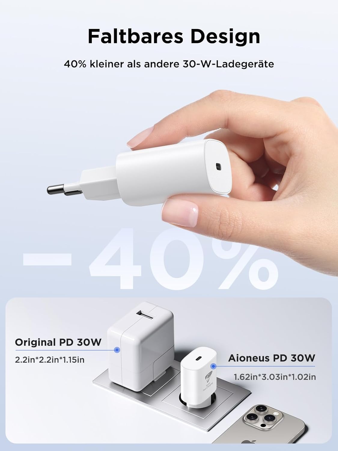 25W USB-C Schnellladegerät mit Power Delivery weiß
